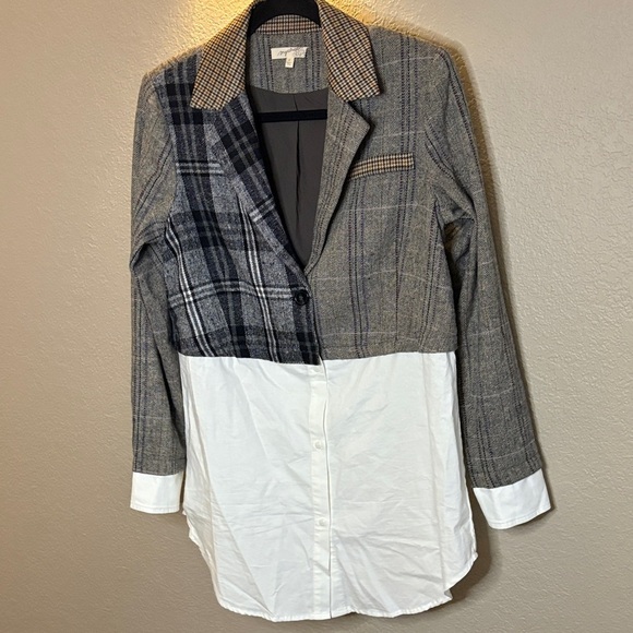 Mystree Mixed Print Button-Down Shirt or Blazer/ Size small/ NWOT - Picture 4 of 11